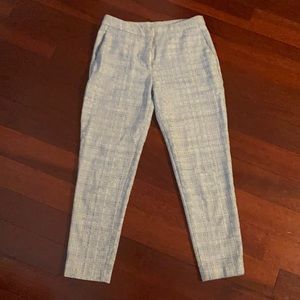 White and blue pants